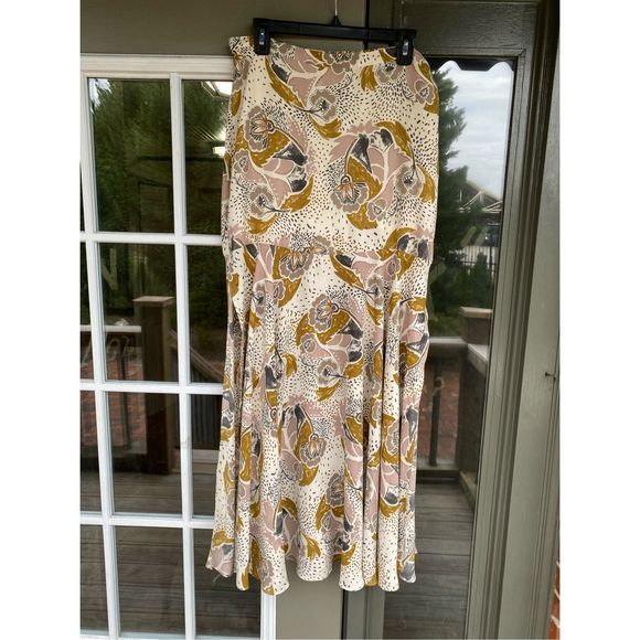 Free People (x Resolve) Pebble Fate CREPE MAXI SKIRT Paisley, Sz 12, MSRP $128 - Picture 2 of 13